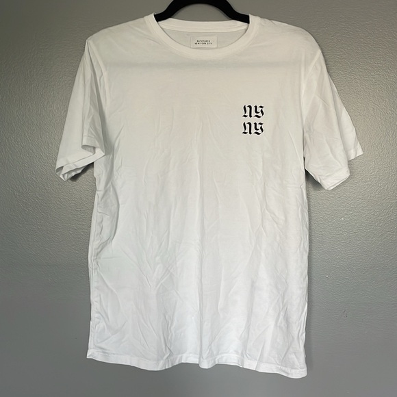 Saturdays New York City White Brand Tee Tshirt NY Script men size M - Picture 1 of 12